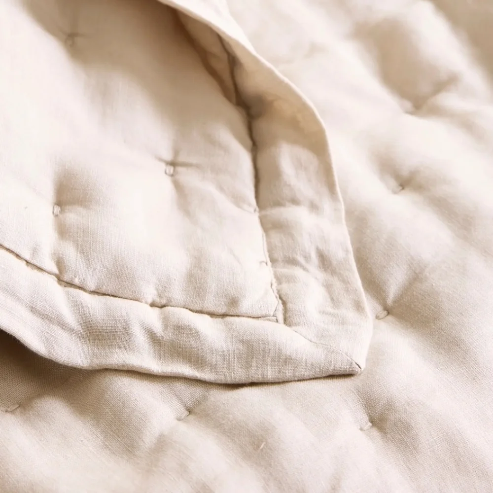 NWT! Quince Linen Sand Dream Quilt & 2 Sham Set ! Sz. King/ Cal King! (161) - Picture 5 of 12